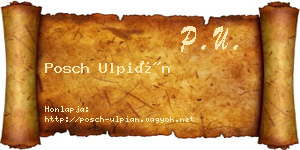 Posch Ulpián névjegykártya